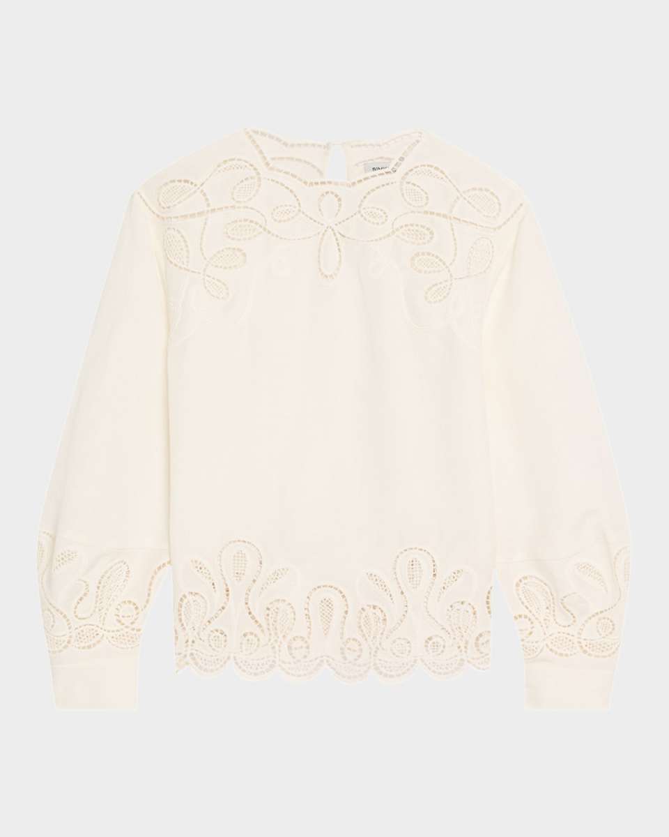 Wendlyn Embroidered Long-Sleeve Top